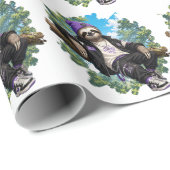 Chillin' Faultier-Geschenkpapier Geschenkpapier (Rolleneckpunkt)