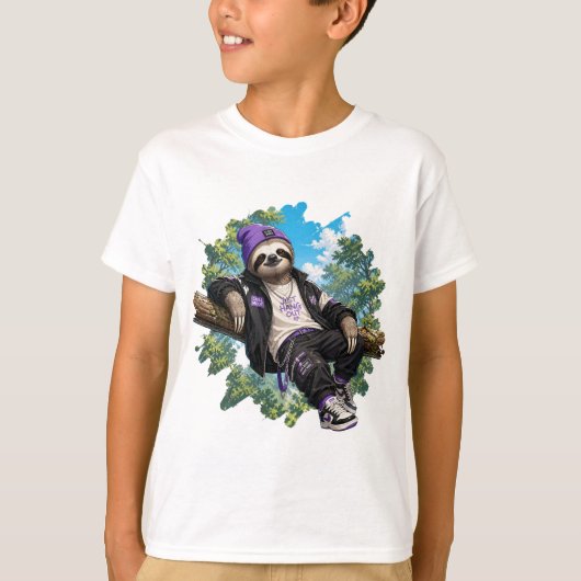 Chillin' Faultier T-Shirt (Vorderseite)