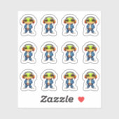 Chillin' Frog 12 Aufkleberblatt Aufkleber (Blatt)