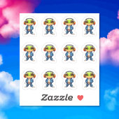 Chillin' Frog 12 Aufkleberblatt Aufkleber