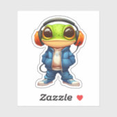 Chillin' Frosch Vinyl Sticker (Blatt)