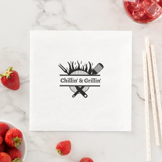 Chillin' & Grillin' Party Napkin Serviette (Beispiel)
