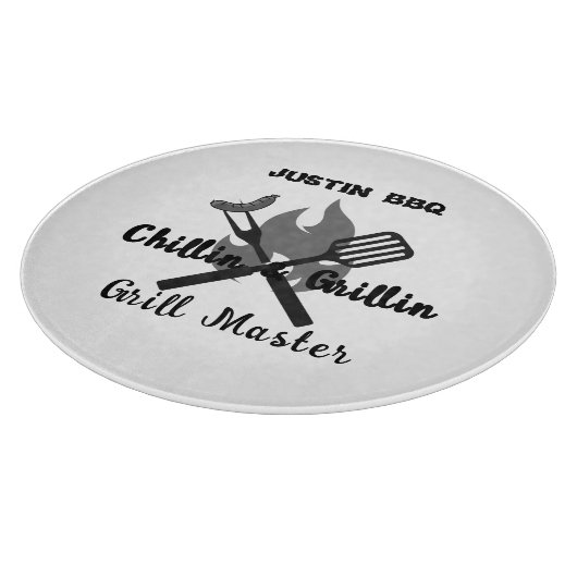 Chillin & Grillin personalized gift for dad .  Schneidebrett (Ecke)