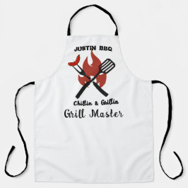 Chillin & Grillin personalized gift for dad .  Schürze