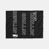 Chillin Grillin Refillin Crazy Funny Beer Grillen Fleecedecke (Vorderseite (Horizontal))