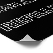 Chillin Grillin Refillin Crazy Funny Beer Grillen Poster (Ecke)