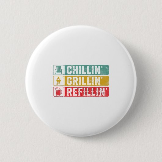 Chillin Grillin Refillin Grillen Pit Meat Smoker G Button (Vorderseite)