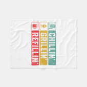 Chillin Grillin Refillin Grillen Pit Meat Smoker G Fleecedecke (Vorderseite (Horizontal))