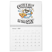 Chillin' in der Niedlichen Wolkendesignmauer Kalender (Jan 2027)
