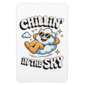 Chillin' in Sky Cloud Design Fun Kühlschrank Magnet (Vertikal)