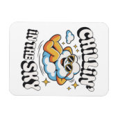 Chillin' in Sky Cloud Design Fun Kühlschrank Magnet (Horizontal)
