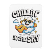 Chillin' in Sky Cloud Design Fun Kühlschrank Magnet (Vertikal)