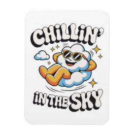 Chillin' in Sky Cloud Design Fun Kühlschrank Magnet