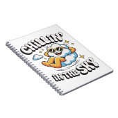 Chillin' in Sky - Fun Cloud Design Spiral Notizblock (Rechte Seite)