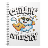 Chillin' in Sky - Fun Cloud Design Spiral Notizblock (Vorderseite)