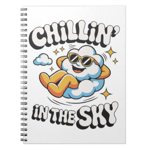 Chillin' in Sky - Fun Cloud Design Spiral Notizblock