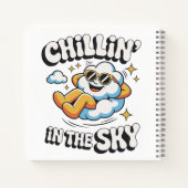 Chillin' in Sky - Fun Cloud Design Spiral Notizblock (Rückseite)