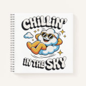 Chillin' in Sky - Fun Cloud Design Spiral Notizblock (Vorderseite)