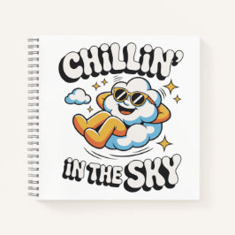 Chillin' in Sky - Fun Cloud Design Spiral Notizblock