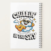 Chillin' in Sky - Fun Cloud Design Spiral Notizblock (Rückseite)