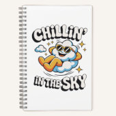 Chillin' in Sky - Fun Cloud Design Spiral Notizblock (Vorderseite)