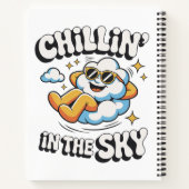 Chillin' in Sky - Fun Cloud Design Spiral Notizblock (Rückseite)