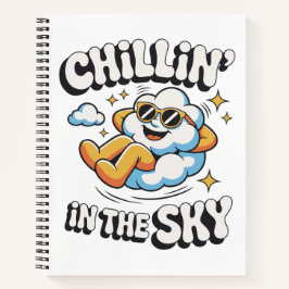 Chillin' in Sky - Fun Cloud Design Spiral Notizblock