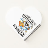 Chillin' in Sky - Fun Cloud Design Spiral Notizblock (Rückseite)