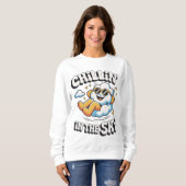 Chillin' in Sky Retro Cloud Design für den Sommer Sweatshirt (Vorne ganz)