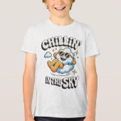 Chillin' in Sky Retro Cloud Design für den Sommer Tri-Blend Shirt (Vorderseite)