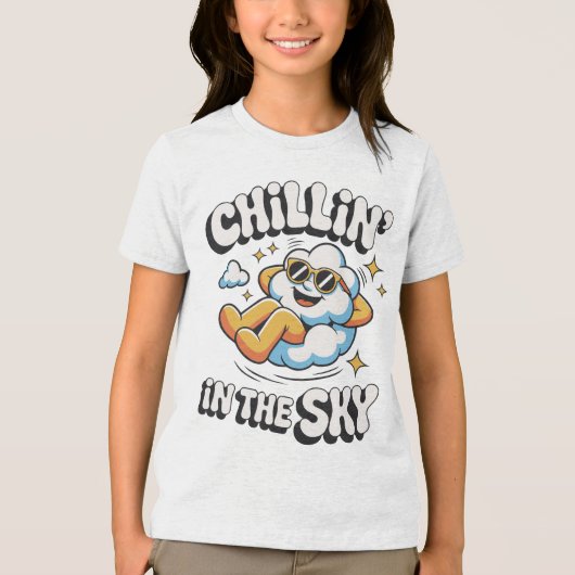 Chillin' in Sky Retro Cloud Design für den Sommer Tri-Blend Shirt (Vorderseite)