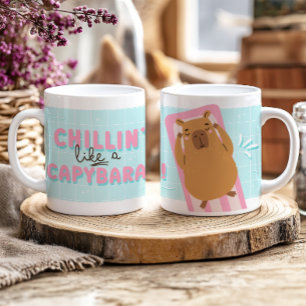 Chillin' like a Capybara Funny Summer Trendy Kaffeetasse