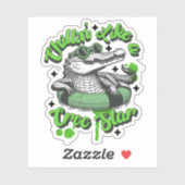 Chillin' like a Croc Star Sticker: Cooles Krokodil Aufkleber (Blatt)