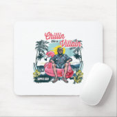 Chillin like a Felon Beach Summer Funny Trump 2024 Mousepad (Mit Mouse)