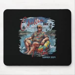 Chillin like a Felon Retro Summer Vintag Funny Tr Mousepad