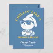 Chillin' like a Mindful Bunny Oaster Postkarte (Vorne/Hinten)
