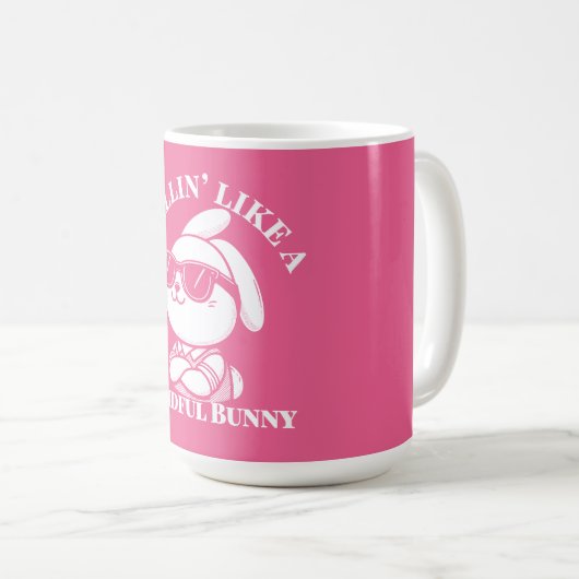 Chillin’ like a Mindful Bunny - Osterfeier Tasse (VorderseiteRechts)