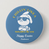 Chillin' like a Mindful Bunny Personalisiert Oaste Button (Vorderseite)