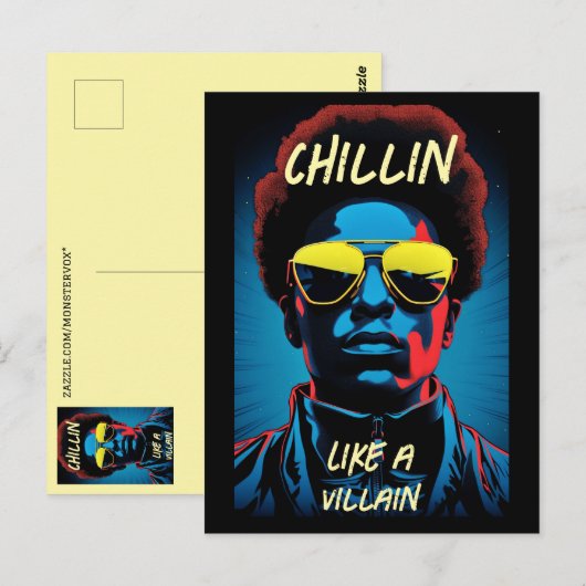 Chillin like a Villain Postcard Postkarte (Vorne/Hinten)