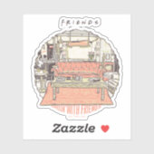 Chillin' mit FRIENDS™ Cartoon Aufkleber (Blatt)