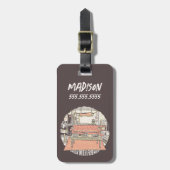 Chillin' mit FRIENDS™ Cartoon Gepäckanhänger (Vorderseite vertikal)