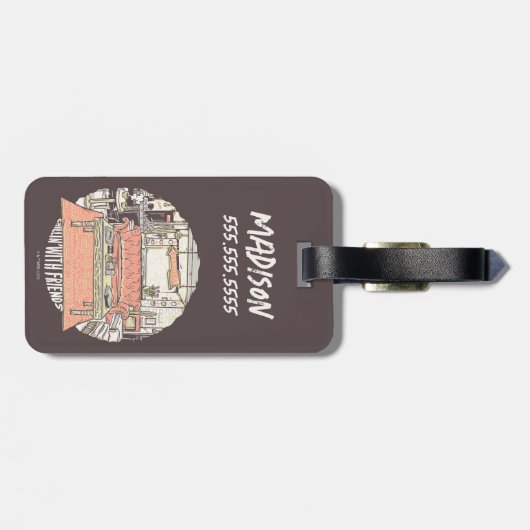 Chillin' mit FRIENDS™ Cartoon Gepäckanhänger (Rückseite horizontal)