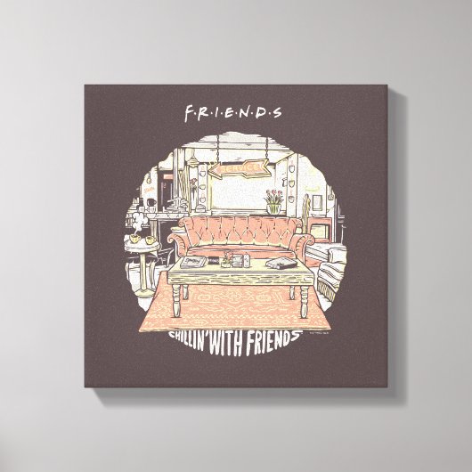 Chillin' mit FRIENDS™ Cartoon Leinwanddruck (Vorderseite)