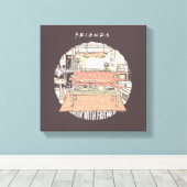 Chillin' mit FRIENDS™ Cartoon Leinwanddruck (Insitu (Holzboden))