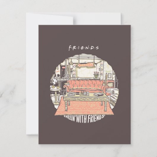 Chillin' mit FRIENDS™ Cartoon Mitteilungskarte (Vorderseite)