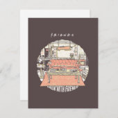 Chillin' mit FRIENDS™ Cartoon Mitteilungskarte (Vorne/Hinten)