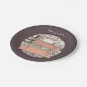 Chillin' mit FRIENDS™ Cartoon Pappteller (Schrägansicht)