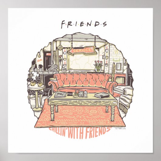 Chillin' mit FRIENDS™ Cartoon Poster (Vorne)
