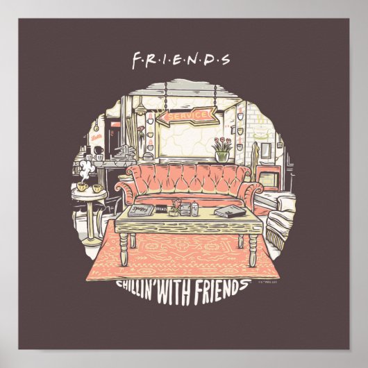 Chillin' mit FRIENDS™ Cartoon Poster (Vorne)
