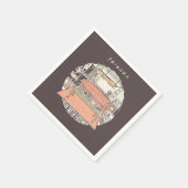 Chillin' mit FRIENDS™ Cartoon Serviette (Ecke)